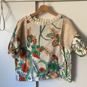 Floral Knit Women's Top